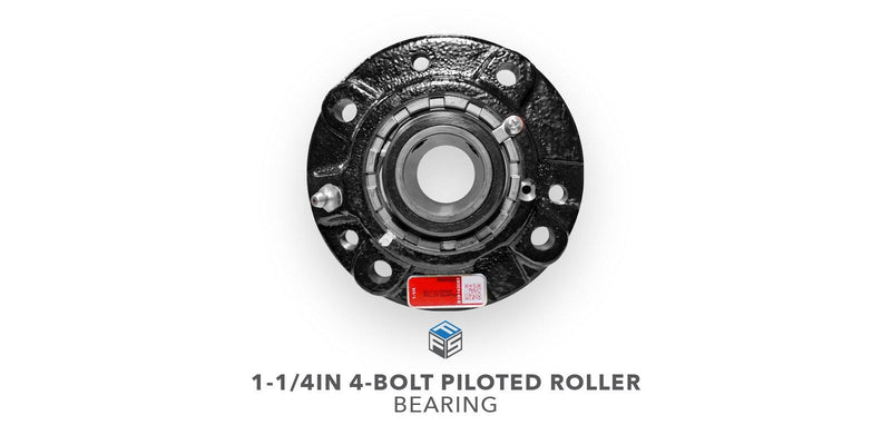 1-1/4IN 4-Bolt Piloted Roller Bearing - Front