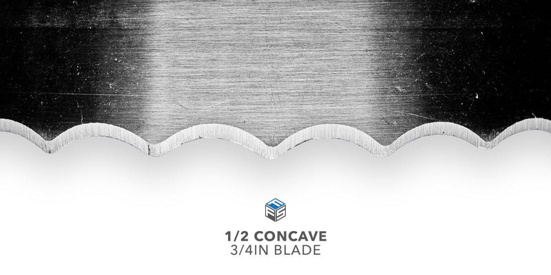 1/2 Concave Blade - 3/4IN Width - Magnified