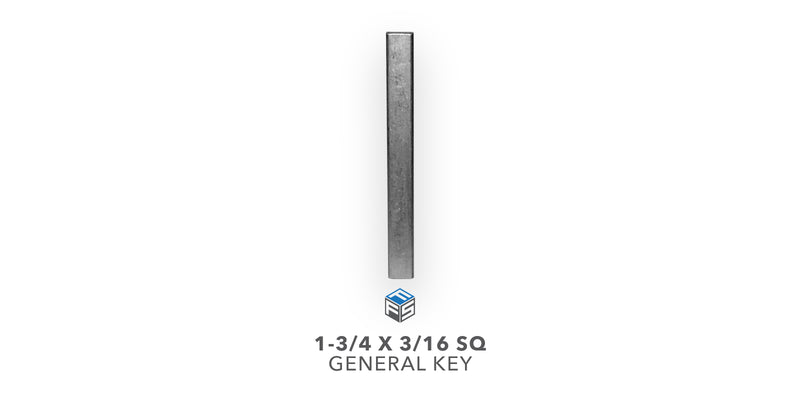 1-3/4 X 3/16 General Key - Length View